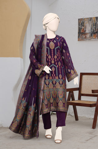 100% Pure Chiffon 3 PCs Suit