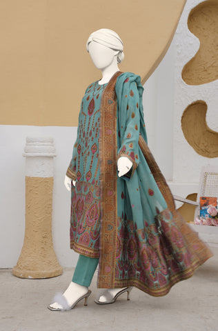 100% Pure Chiffon 3 PCs Suit