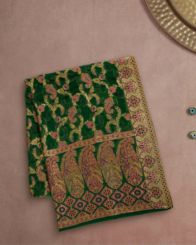 Luxurious 100% Pure Silk Chiffon Duppata/Shawl - DUP-06G
