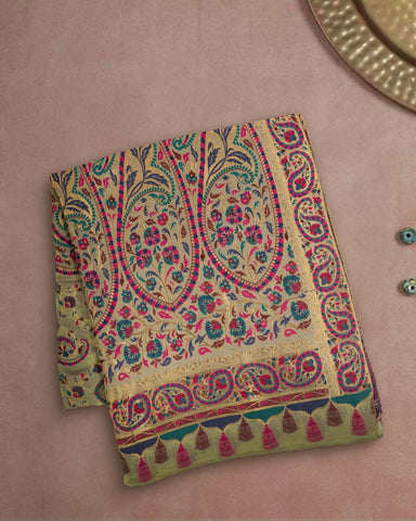 Luxurious 100% Pure Silk Chiffon Duppata/Shawl DUP-01G