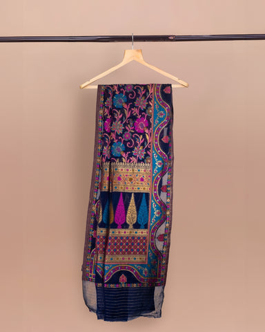 Luxurious 100% Pure Silk Chiffon Duppata/Shawl - DUP-02N