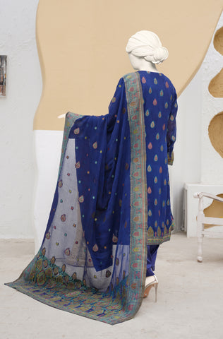 100% Pure Chiffon 3 PCs Suit