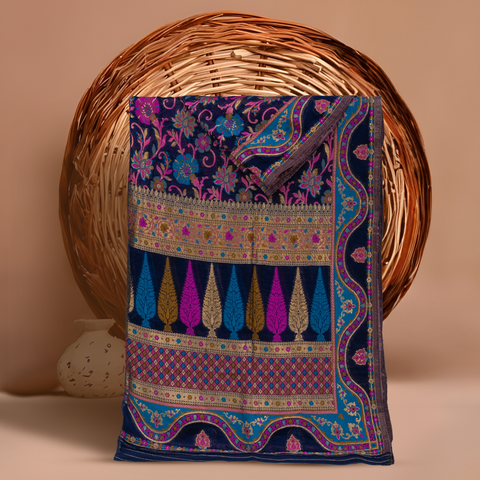 Luxurious 100% Pure Silk Chiffon Duppata/Shawl - DUP-02N