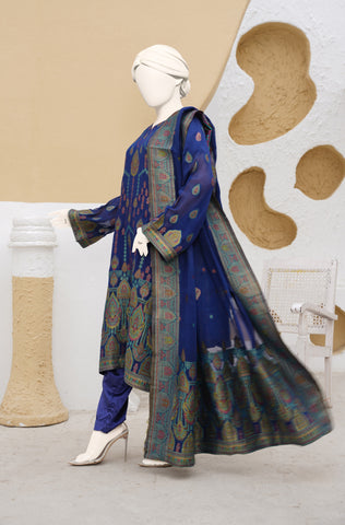 100% Pure Chiffon 3 PCs Suit