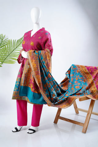 Unstitched 3pc Suit Kani Silk 07