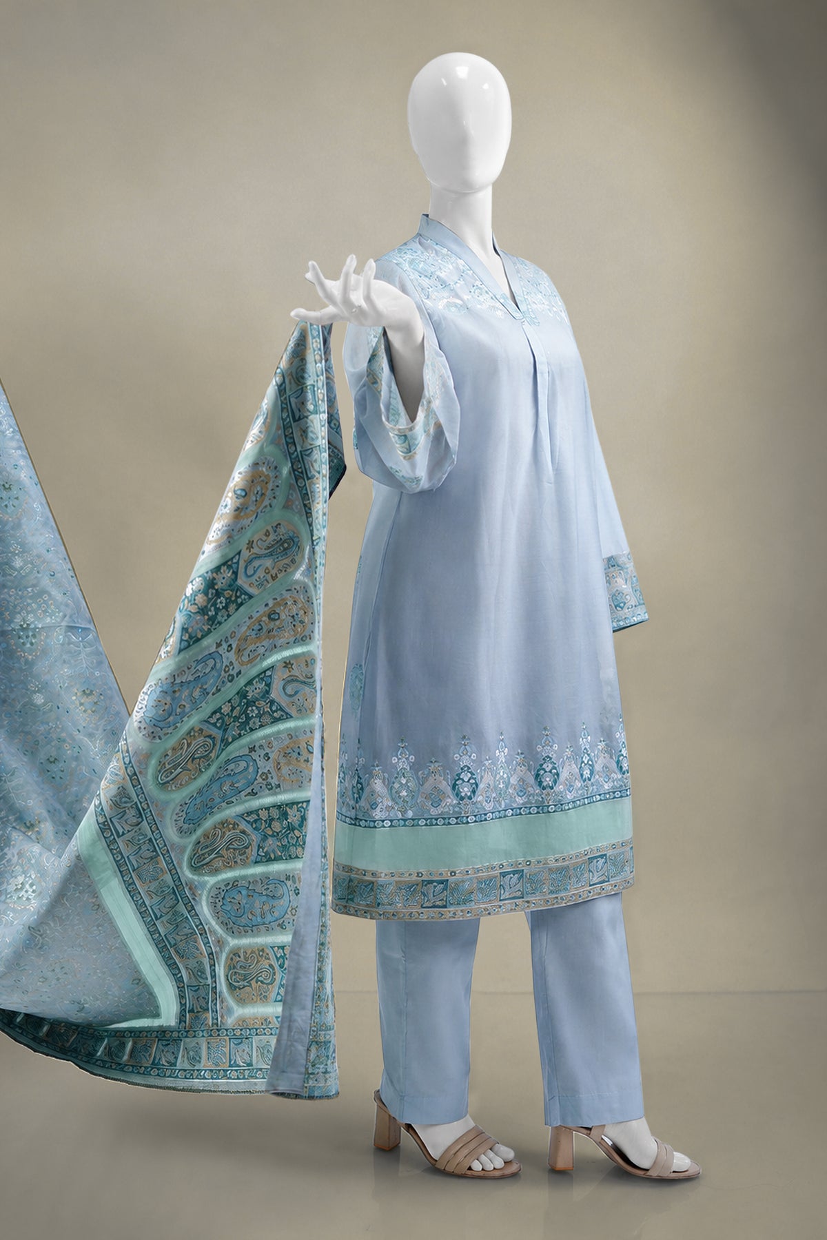 Unstitched 3pc Suit Kani Silk 03