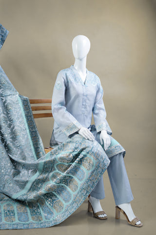 Unstitched 3pc Suit Kani Silk 03