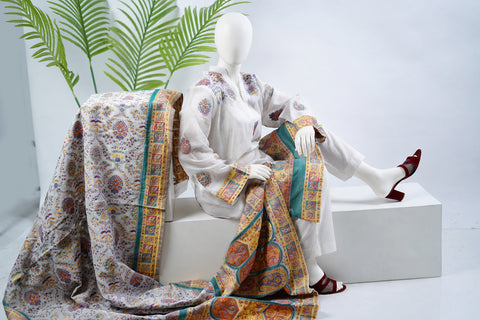 Unstitched 3pc Suit Kani Silk 05