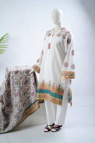 Unstitched 3pc Suit Kani Silk 05