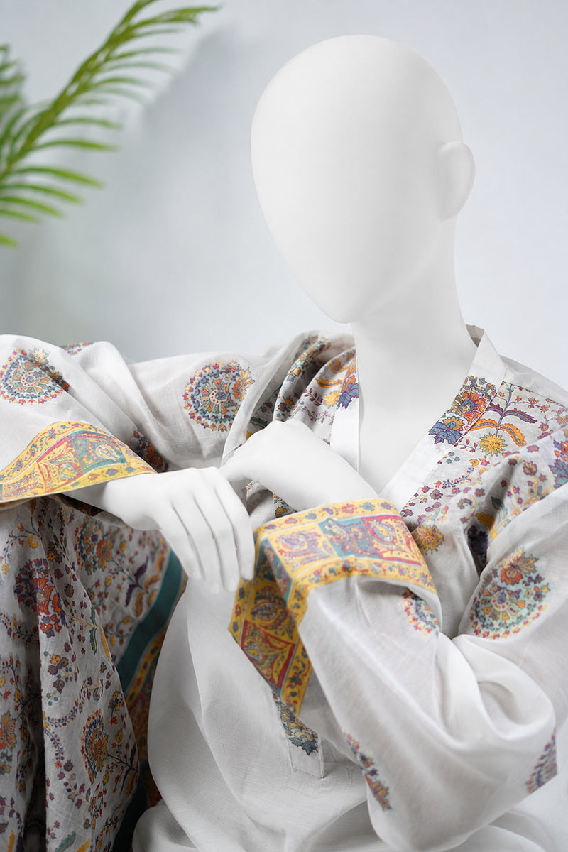 Unstitched 3pc Suit Kani Silk