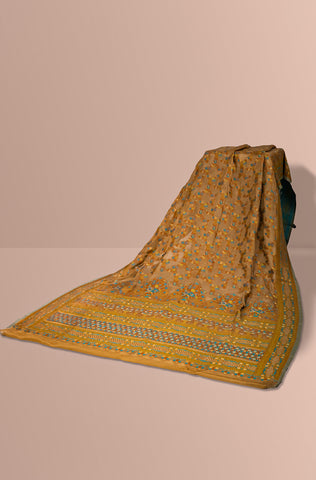 Luxurious 100% Pure Silk Chiffon Duppata/Shawl - DUP-05M