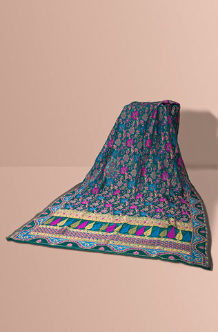 Luxurious 100% Pure Silk Chiffon Duppata/Shawl - DUP-02G