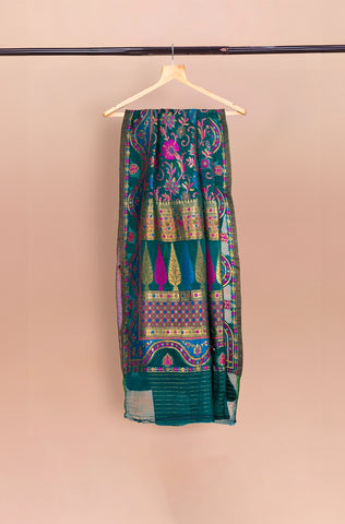 Luxurious 100% Pure Silk Chiffon Duppata/Shawl - DUP-02G