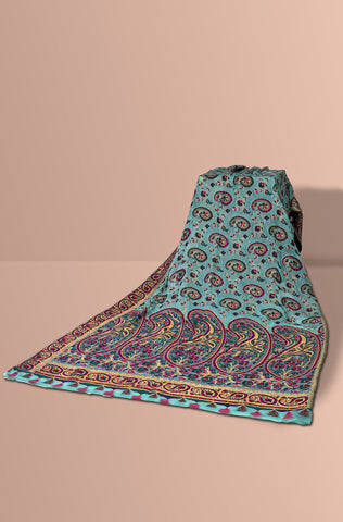 Luxurious 100% Pure Silk Chiffon Duppata/Shawl - DUP-01T