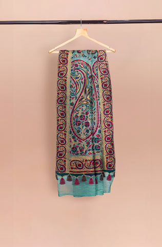 Luxurious 100% Pure Silk Chiffon Duppata/Shawl - DUP-01T