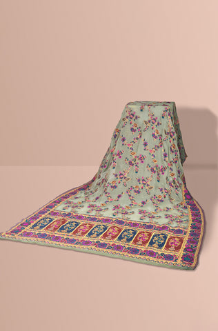 Luxurious 100% Pure Silk Chiffon Duppata/Shawl - DUP-04O