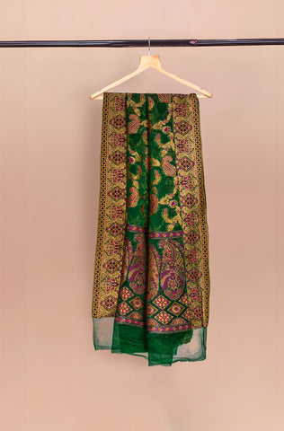 Luxurious 100% Pure Silk Chiffon Duppata/Shawl - DUP-06G
