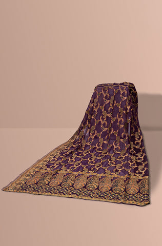 Luxurious 100% Pure Silk Chiffon Duppata/Shawl - DUP-06P