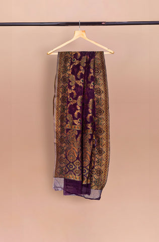 Luxurious 100% Pure Silk Chiffon Duppata/Shawl - DUP-06P