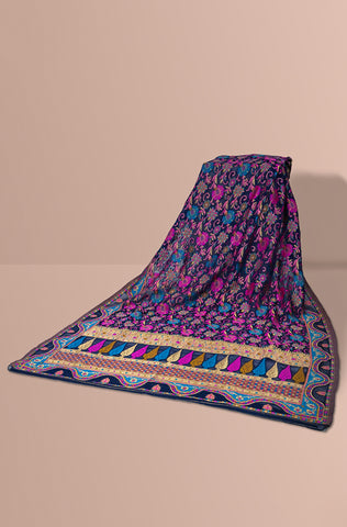 Luxurious 100% Pure Silk Chiffon Duppata/Shawl - DUP-02B