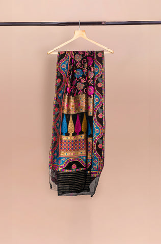 Luxurious 100% Pure Silk Chiffon Duppata/Shawl - DUP-02B