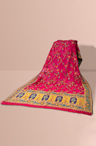 Luxurious 100% Pure Silk Chiffon Duppata/Shawl - DUP-04S