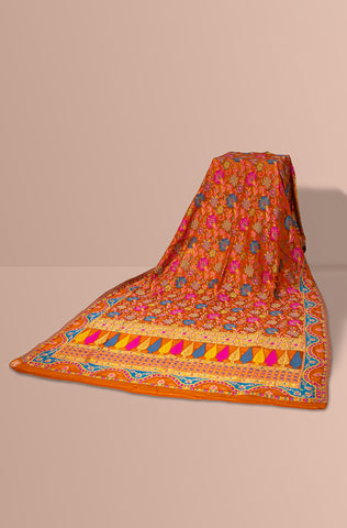 Luxurious 100% Pure Silk Chiffon Duppata/Shawl - DUP-02O