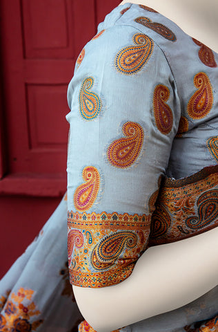 Luxurious 100% Pure Silk Chiffon Saree
