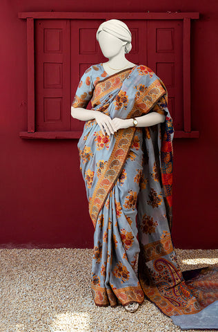 Luxurious 100% Pure Silk Chiffon Saree