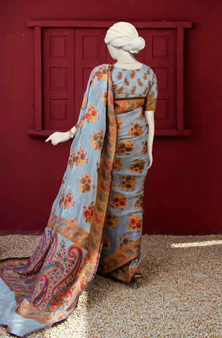 Luxurious 100% Pure Silk Chiffon Saree
